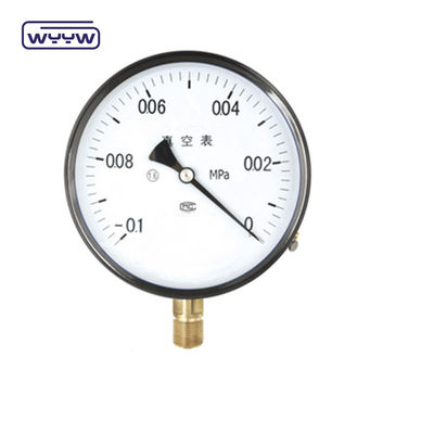 아래쪽 마운트 진공 압력 측정기 100mm 검은 철강 케이스와 함께