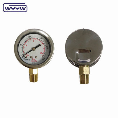진공 압력 측정기 50mm 복합 측정기 -30inhg+250psi -1+16bar