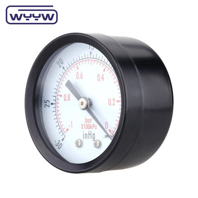 강철 마이너스 압력 측정기 -0.1Mpa 후부 장착 60mm 다이얼