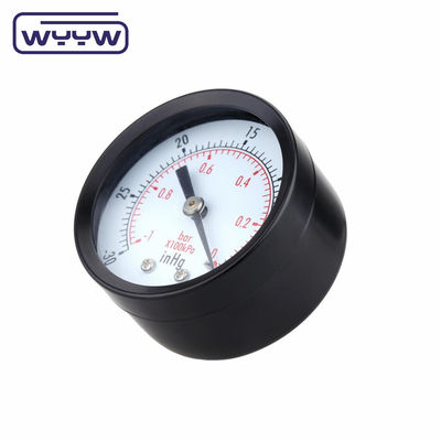 강철 마이너스 압력 측정기 -0.1Mpa 후부 장착 60mm 다이얼