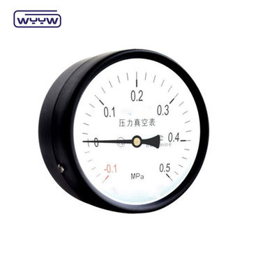 강철 마이너스 압력 측정기 -0.1Mpa 후부 장착 60mm 다이얼