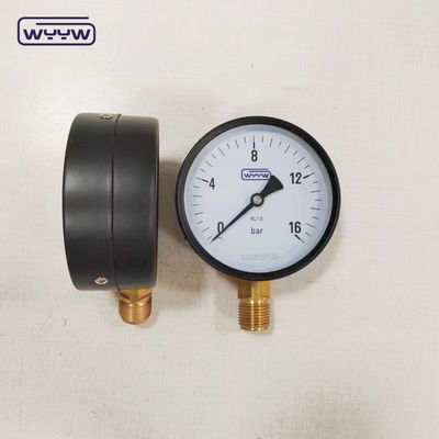 4 인치 일반 CL1.6 물 공기 기압 측정기 1/2 &quot;bsp 10bar 16bar 보르돈 튜브 100mm 압력 측정기