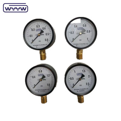 일반 검은 강철 케이스 100mm 표준 바닥 M20X1.5 마운트 보르돈 튜브 마노미터 1,6 mpa