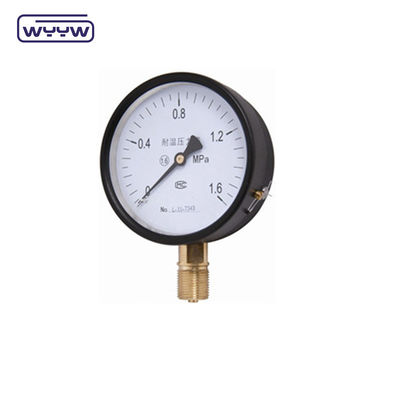 WYYW 100mm 철 케이스 MS 바닥 연결 마노미터 16bar