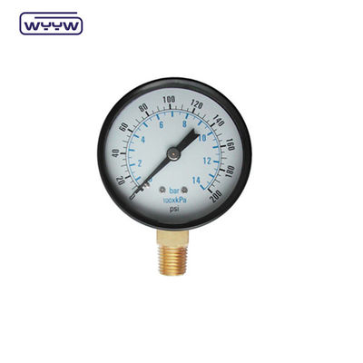WYYW 100mm 철 케이스 MS 바닥 연결 마노미터 16bar