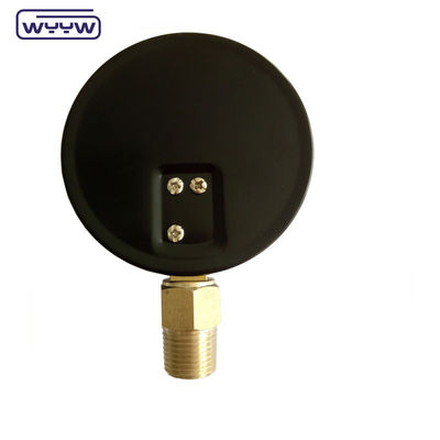 WYYW 100mm 철 케이스 MS 바닥 연결 마노미터 16bar