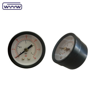 좋은 품질 2 인치 보르본 튜브 타입 중앙 후방 연결 1/4 &quot;NPT BSP 낮은 9 Psi 마노미터 압력 측정기