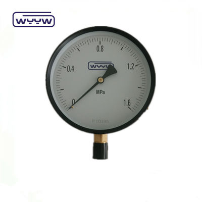 공장 Y-150 천연 가스 시험 압력 측정기 아날로그 6 인치 150mm 0-1MPa 0-150psi 질소 마노미터