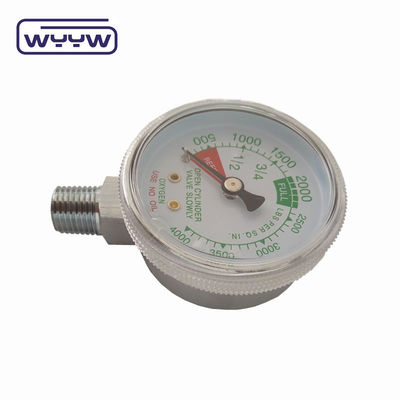 공장 가격 0-4000psi 크롬화 의료용 기름 바닥 진입이 없습니다 50mm 크롬화 산소 실린더 압력 측정기