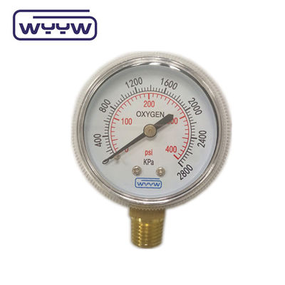 공장 가격 0-4000psi 크롬화 의료용 기름 바닥 진입이 없습니다 50mm 크롬화 산소 실린더 압력 측정기