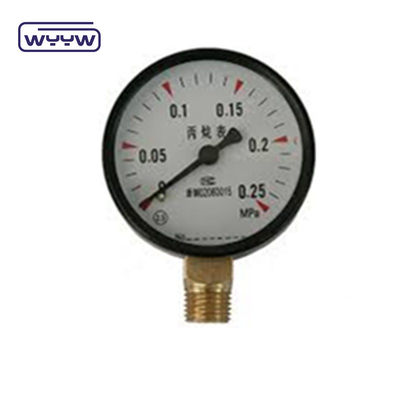 블랙 스틸 경제 압력 측정기 60mm 천연 가스 LPG 압력 측정기