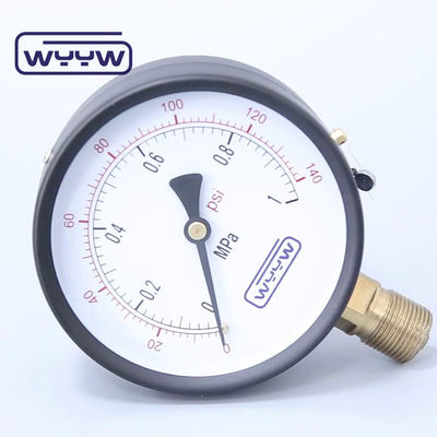 4 인치 ppressure manometer 이중 스케일 바와 psi M20X1.5 또는 G1/2