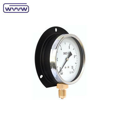 블랙 스틸 타입 벽에 장착 된 압력 측정기 100mm 다이얼 1 년 보증