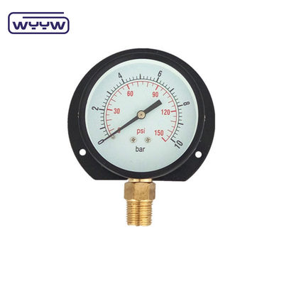 블랙 스틸 타입 벽에 장착 된 압력 측정기 100mm 다이얼 1 년 보증