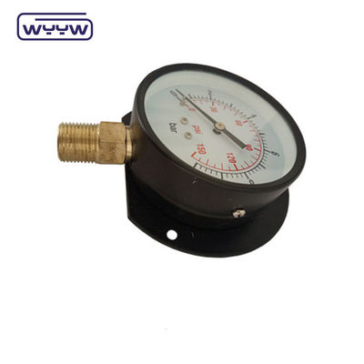 블랙 스틸 타입 벽에 장착 된 압력 측정기 100mm 다이얼 1 년 보증