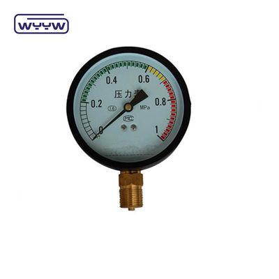 OEM KL 1.6 표준 압력 측정기 바닥 장착 스틸 케이스 / 청동 재료