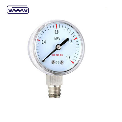 50mm 의료 산소 가스 실린더 압력 측정기 2.5% 정확성
