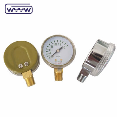 50mm 의료 산소 가스 실린더 압력 측정기 2.5% 정확성
