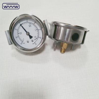 ss304 수압 잭 1/4 &quot;bsp 2.5&quot; 액체로 채워진 축적 클램프 압력 측정기