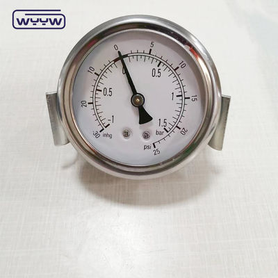 ss304 수압 잭 1/4 &quot;bsp 2.5&quot; 액체로 채워진 축적 클램프 압력 측정기
