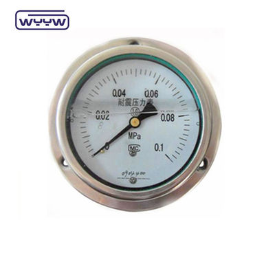 패널 마운트 4&quot; 1/2&quot;NPT 또는 BSP 바 Psi 듀얼 스케일 액체 오일 채우기 PG100 시리즈 스테인리스 압력 측정기