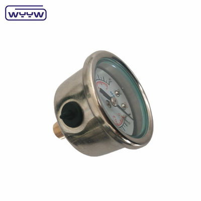 40mm 센테어 뒷 OEM 1/4 &quot;bsp npt 1.5 인치 얼굴 글리세린 가득 압력 측정기