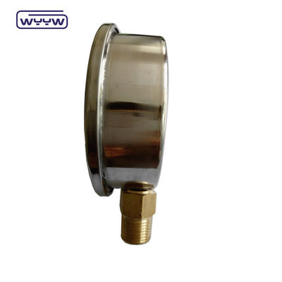 수압 액체 글리세린 채운 바 100mm 바닥 3/8 &quot;BSP 1/2&quot;G 압력 측정기 EN837-1