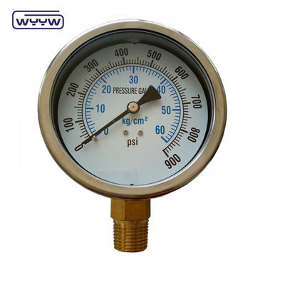 100mm 1.6% 1% 정확성 펌프 압력 측정기, 필터용 차차 압력 측정기, 압력 측정기