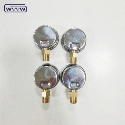 40mm 다이얼 ss304 케이스 포인터 유형 부로돈 튜브 수직 0-10bar /psi 기름 가득 압력 측정기 1-1/2