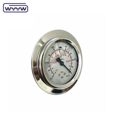 플랜지 63mm 듀얼 스케일 충격 방지 등급 2.5% 정밀 마노미터 16 바 수압 압력 측정기