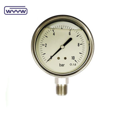 1/8 &quot;NPT 바닥 연결 압력 측정기 1.5&quot; 40mm 오일 압력 검사 측정기