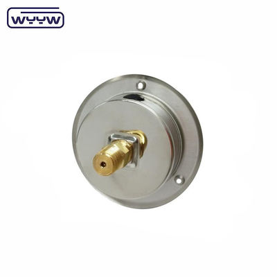 EN837-1 패널 장착 25 바 63mm 앞 플랜지 기름으로 가득 찬 압력 측정기