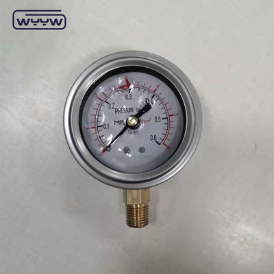 63mm 2.5&quot; 수압 충격 방지 스테인레스 스틸 기름 가득 압력 측정기