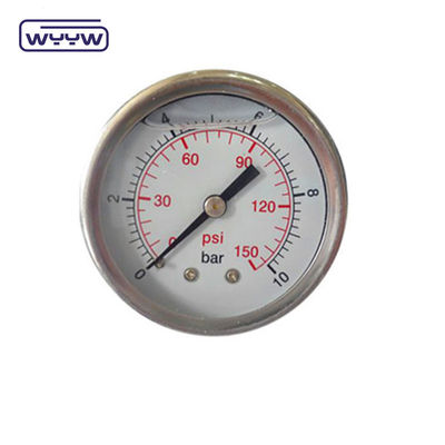 2.5&quot; 복사 압력 측정기 (Manometer) 뒤쪽 마운트 글리세린 바 오일 압력 측정기