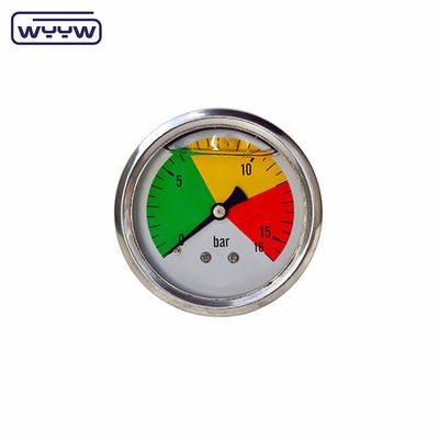 2.5&quot; 복사 압력 측정기 (Manometer) 뒤쪽 마운트 글리세린 바 오일 압력 측정기