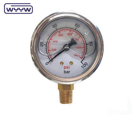 63mm 0-10bar 150 Psi 압력 측정 기기