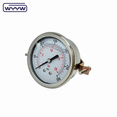 물 탱크 60mm 오일 압력 측정기 스테인리스 스틸 케이스와 U 클램프