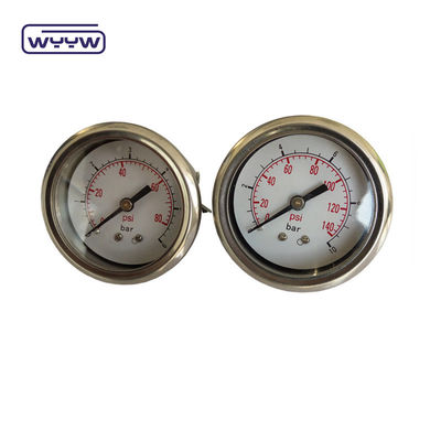물 탱크 60mm 오일 압력 측정기 스테인리스 스틸 케이스와 U 클램프