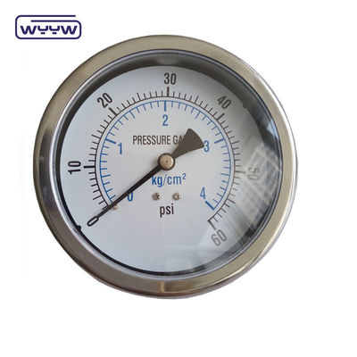 수압 잭 압력 측정기 센터 후방 연결 100mm 다이얼 크기