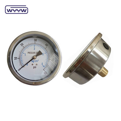 수압 잭 압력 측정기 센터 후방 연결 100mm 다이얼 크기