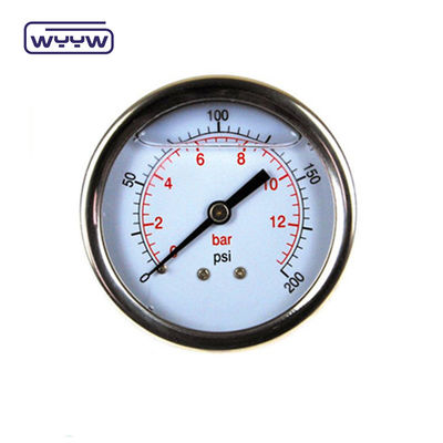 수압 잭 압력 측정기 센터 후방 연결 100mm 다이얼 크기