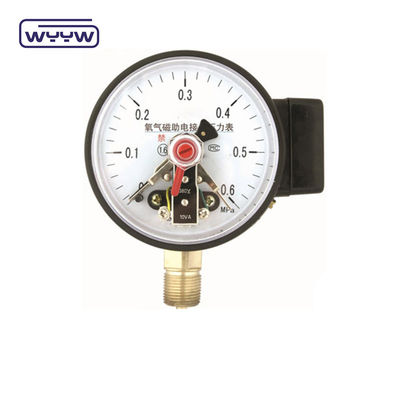 NO+NO 블랙 스틸 케이스 1.6MPa 100mm 380V 전기 접촉 마노미터 AC 압력 측정기