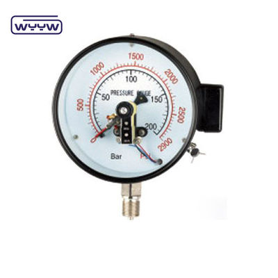 NO+NO 블랙 스틸 케이스 1.6MPa 100mm 380V 전기 접촉 마노미터 AC 압력 측정기