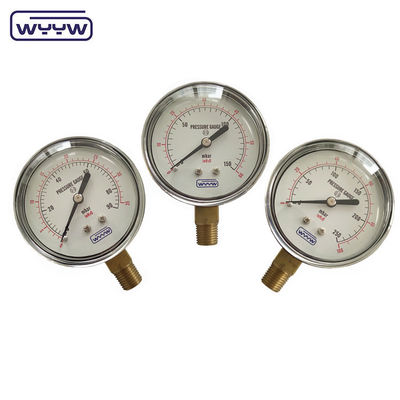 63mm 캡슐 벨로스 mbar 내구성 우수한 대기 화합물 벨로스 압력 측정기