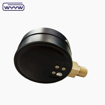 KPa 저압 측정기 WYYW 4 인치 100mm 검은 철갑 하부 입구 풍선 mbar cmh2o 마노미터