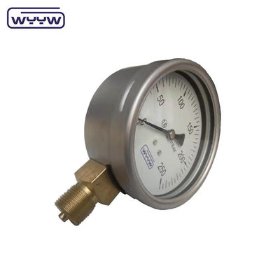중국 공장 캡슐 압력 측정기 100mm mbar ss 케이스 청동 연결 1/2&quot;bsp cmh2o 저압 기량