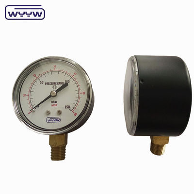 63mm 캡슐 방사선 압력 측정기 kPa, mmAq, mmH2O mbar 저압 측정기