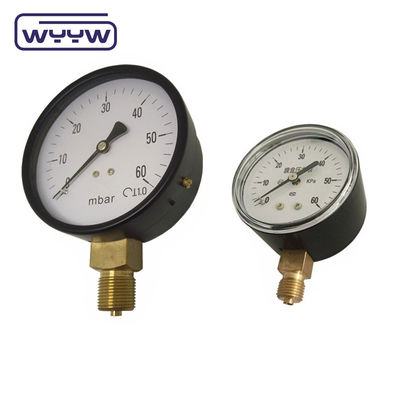 블랙 스틸 lpg 낮은 캡슐 압력 측정기 사용자 지정 사양 2.5 &quot;63mm 0-5psi