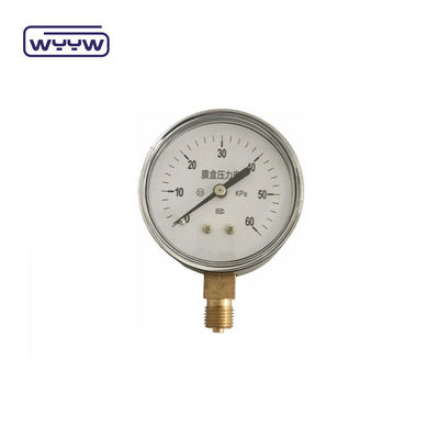 벨로우스 타입 캡슐 압력 측정기 63mm InH2O 마노미터 100 Mbar