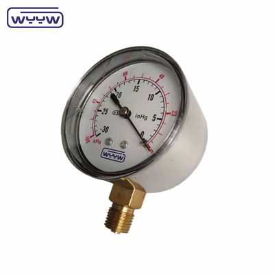 100 kpa SS304 캡슐 압력 측정기 63mm 100kpa 바닥 마운트